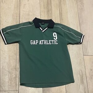 GAP Green Athletic Polo Tee with Black Trim